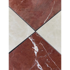 Red and beige marble tile pattern from Checkerboard Rojo Alicante Select and Crema Marfil Select Marble 12X12 Set