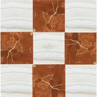 Square marble tile pattern featuring Rojo Alicante Select Marble and White Onyx veins