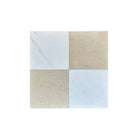 Four square tiles in alternating light and beige tones for Checkerboard Rosso Levanto and Bianco Dolomite 12X12 Set