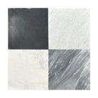 Four-square marble tile sample from Checkerboard Rosso Levanto and Bianco Dolomite 12X12 Set