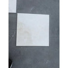 Square off-white tile from Checkerboard Rosso Levanto and Crema Marfil 12X12 Set