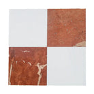 Square tile pattern from Checkerboard Rosso Levanto and Crema Marfil 12X12 Set