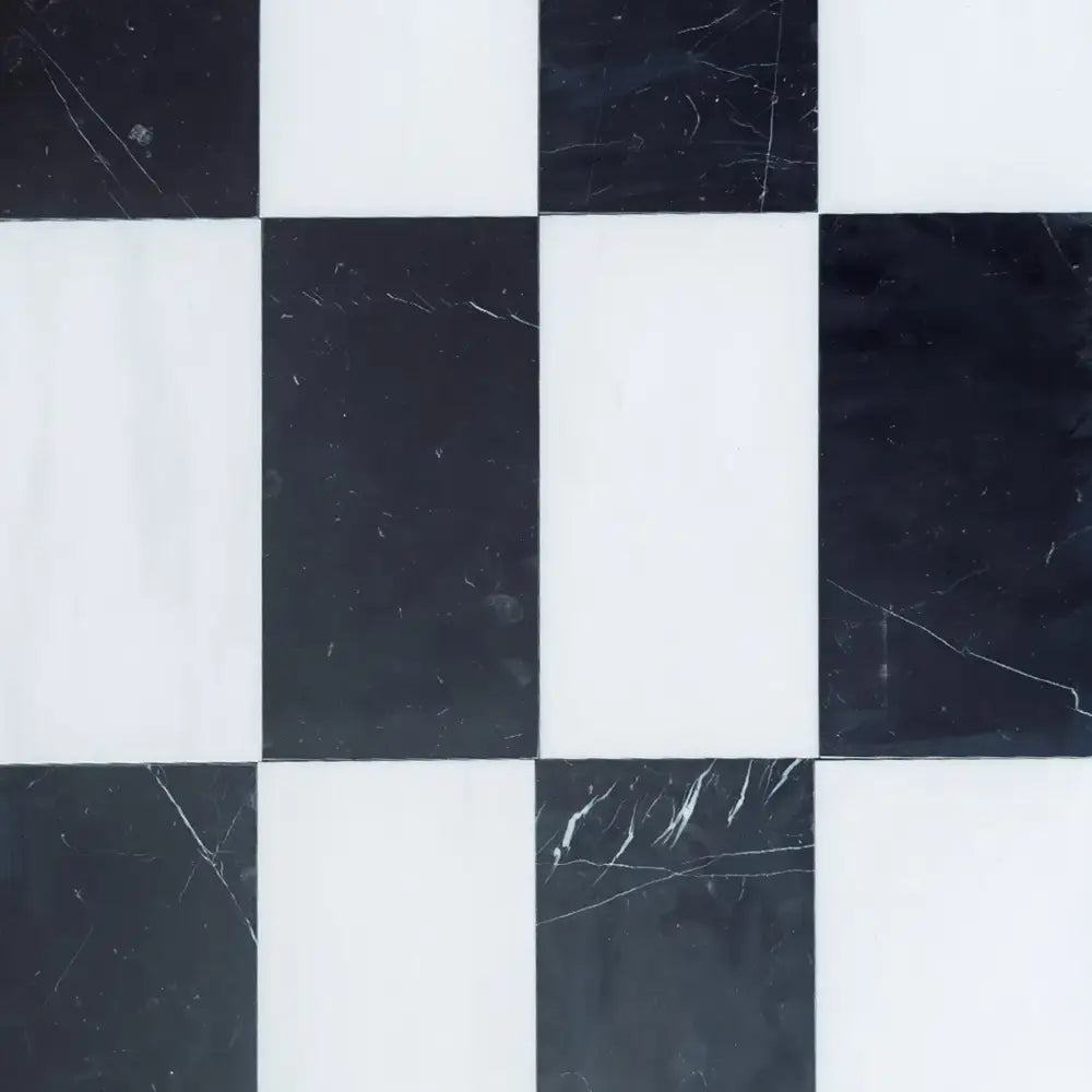 Como in Dolomite Prestige Prestige 6X12 and Nero Marquina Prestige 6X12 Set-American Stone