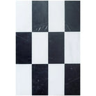 Black and white checkered tile pattern from Como in Bianco Dolomite and Nero Marquina set