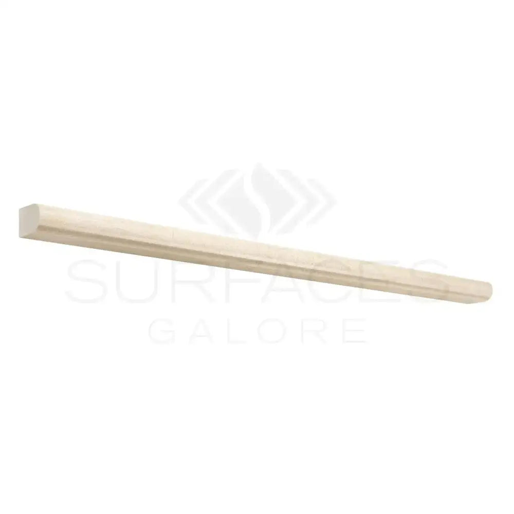 Wooden dowel rod used as a pencil liner in Crema Marfil Select Marble product