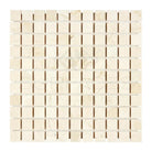Beige marble mosaic tile sheet from Crema Marfil Select Marble 1X1 collection