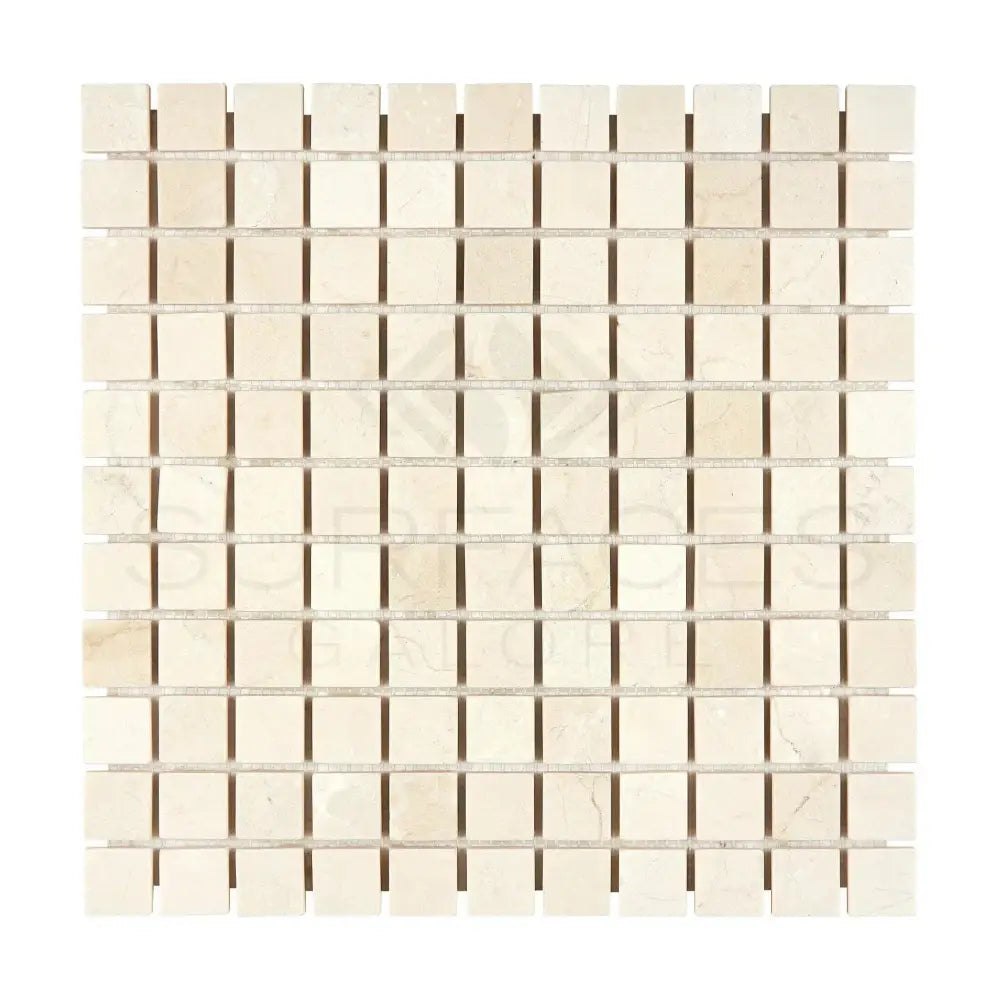 Crema Marfil Select Marble 1X1 Mosaic Tumbled-American Stone