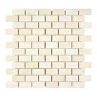 Beige brick mosaic tile from Crema Marfil Select Marble 1X2 Brick Mosaic
