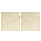 Two beige Crema Marfil Select marble tiles 24x24 polished or honed