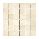 Beige square mosaic tile sheet from Crema Marfil Select Marble 2X2 polished or honed