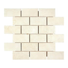 Beige brick mosaic tile from Crema Marfil Select Marble 2X4 Brick Mosaic Tumbled