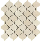 Arabesque mosaic tile pattern from Crema Marfil Select Marble for elegant Moroccan decor