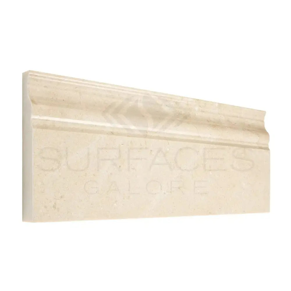 Beige decorative molding from Crema Marfil Select Marble 4 3/4X12 Baseboard Trim