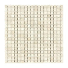 Square mosaic tile sheet of Crema Marfil Select Marble 5/8X5/8 Tumbled