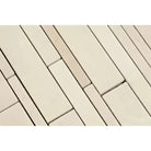 Rectangular beige Crema Marfil Select Marble Manhattan mosaic paving stones