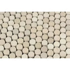 Beige circular mosaic tiles for Crema Marfil Select Marble Penny-Round Mosaic