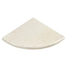 Quarter-circle Crema Marfil Select Marble Shower Corner Shelf alt text