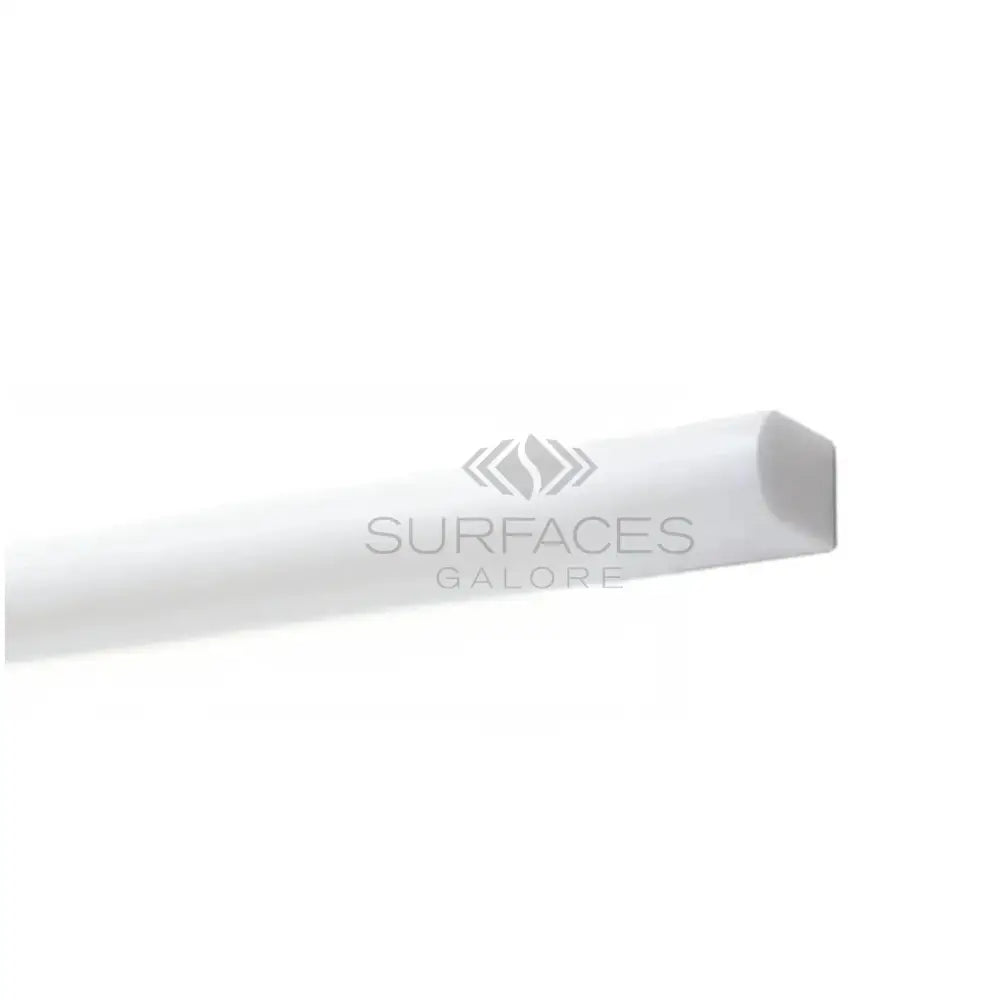 White quarter round molding from Dolomite Prestige Marble Pencil Liner 1/2X12