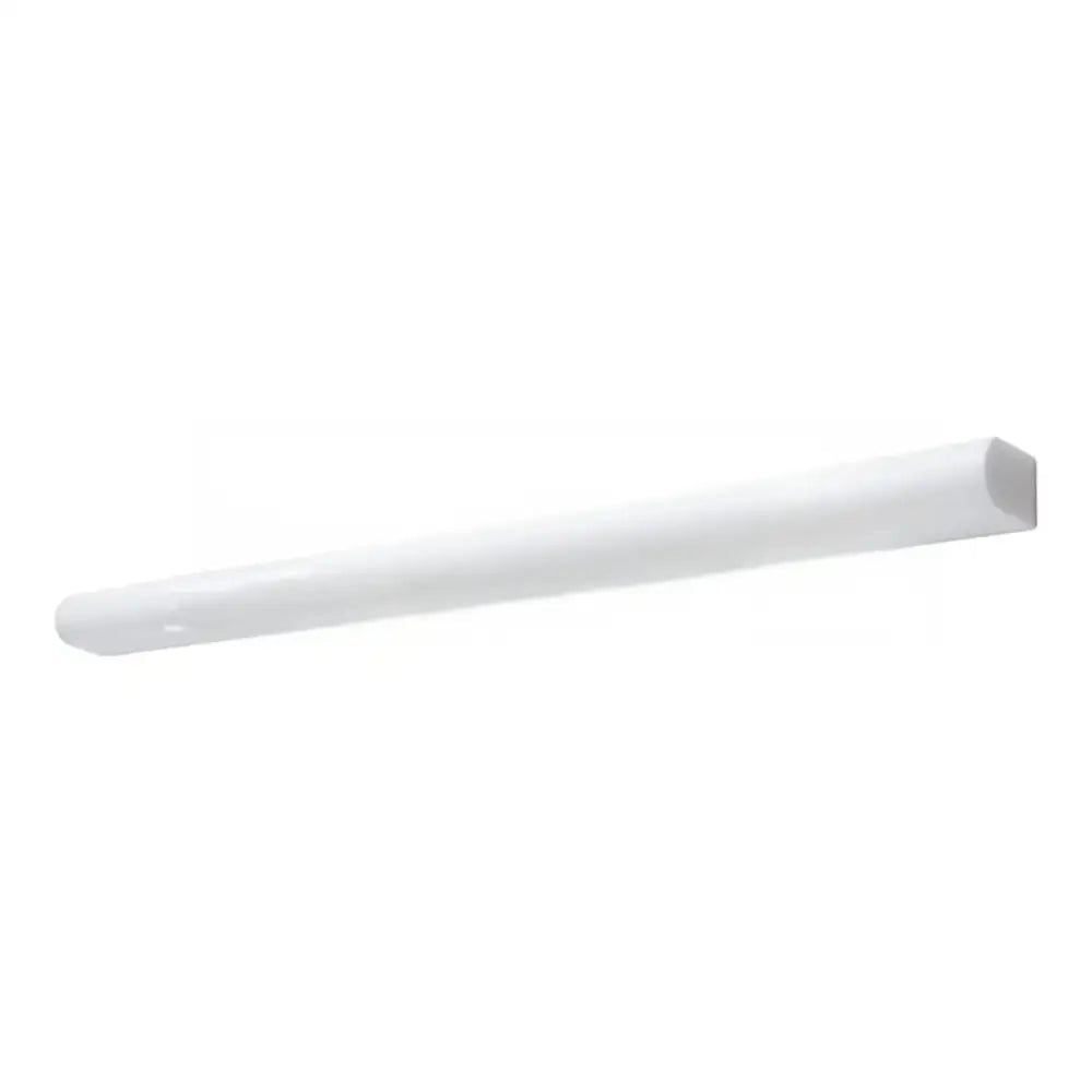 Long white rectangular light fixture from Dolomite Prestige Marble Pencil Liner collection