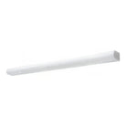 Long white rectangular light fixture from Dolomite Prestige Marble Pencil Liner collection