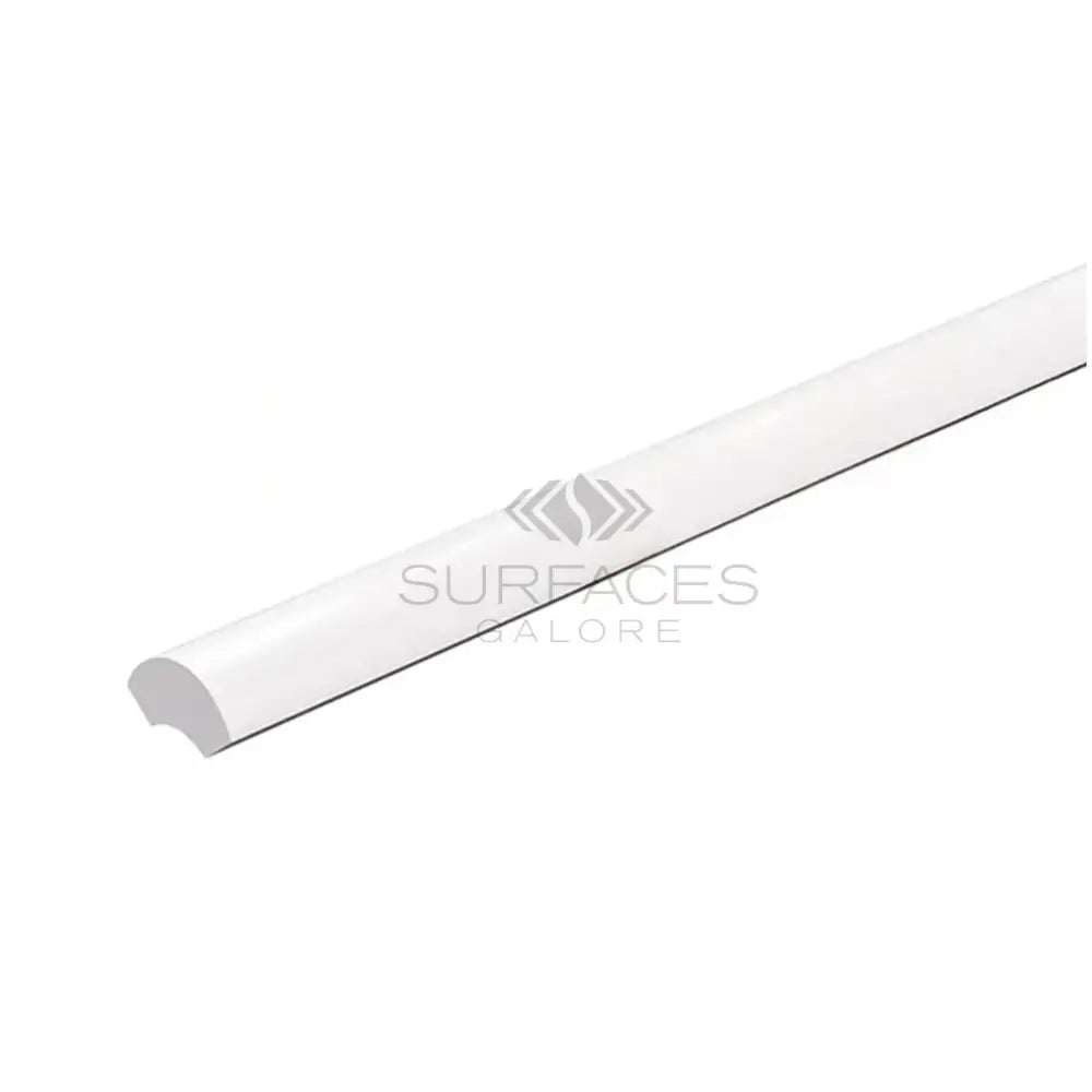 White quarter-round molding from Dolomite Prestige marble trim for elegant finishing