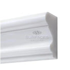 White decorative molding from Dolomite Prestige 2X12 Milano Marble Liner collection