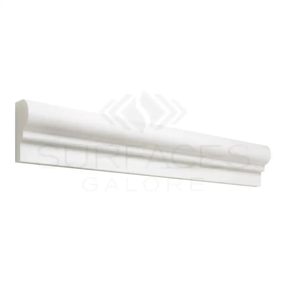 White decorative molding from Dolomite Prestige Single-Step Chair Rail Trim Liner Marble