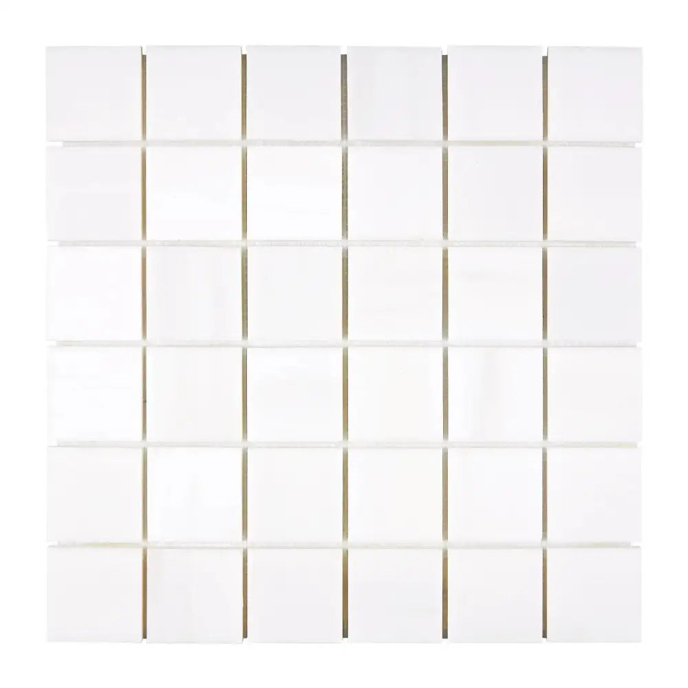 White square mosaic tiles from Dolomite Prestige Marble for polished or honed surfaces