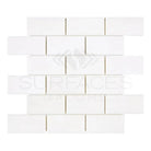 White rectangular tile mosaic for Dolomite Prestige Marble 2x4 Brick Mosaic flooring