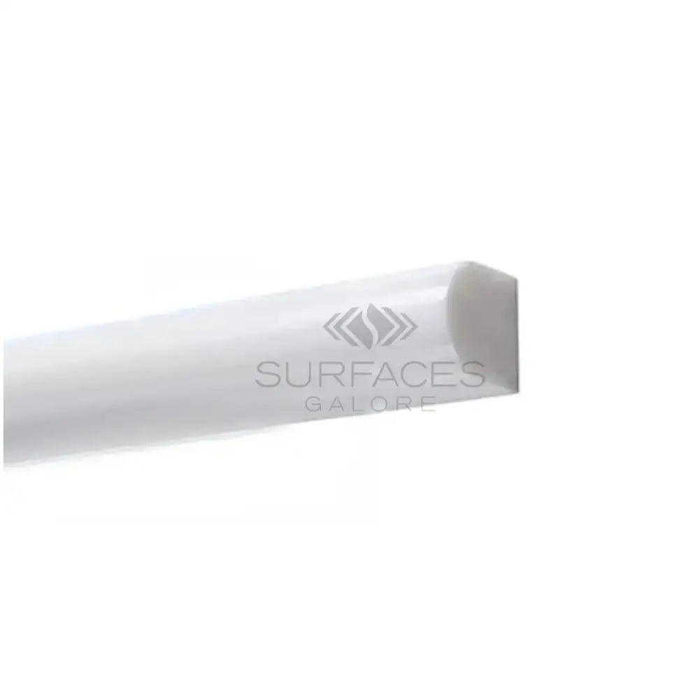 White quarter round molding from Dolomite Prestige Marble for flooring or wall trim
