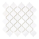 White Arabesque Mosaic Tile Sheet for Dolomite Prestige 3-Inch Lantern Mosaic