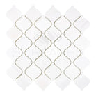 White arabesque mosaic tile sheet from Dolomite Prestige for Moroccan style interiors