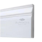 White baseboard molding from Dolomite Prestige Marble polished or honed for elegant trim