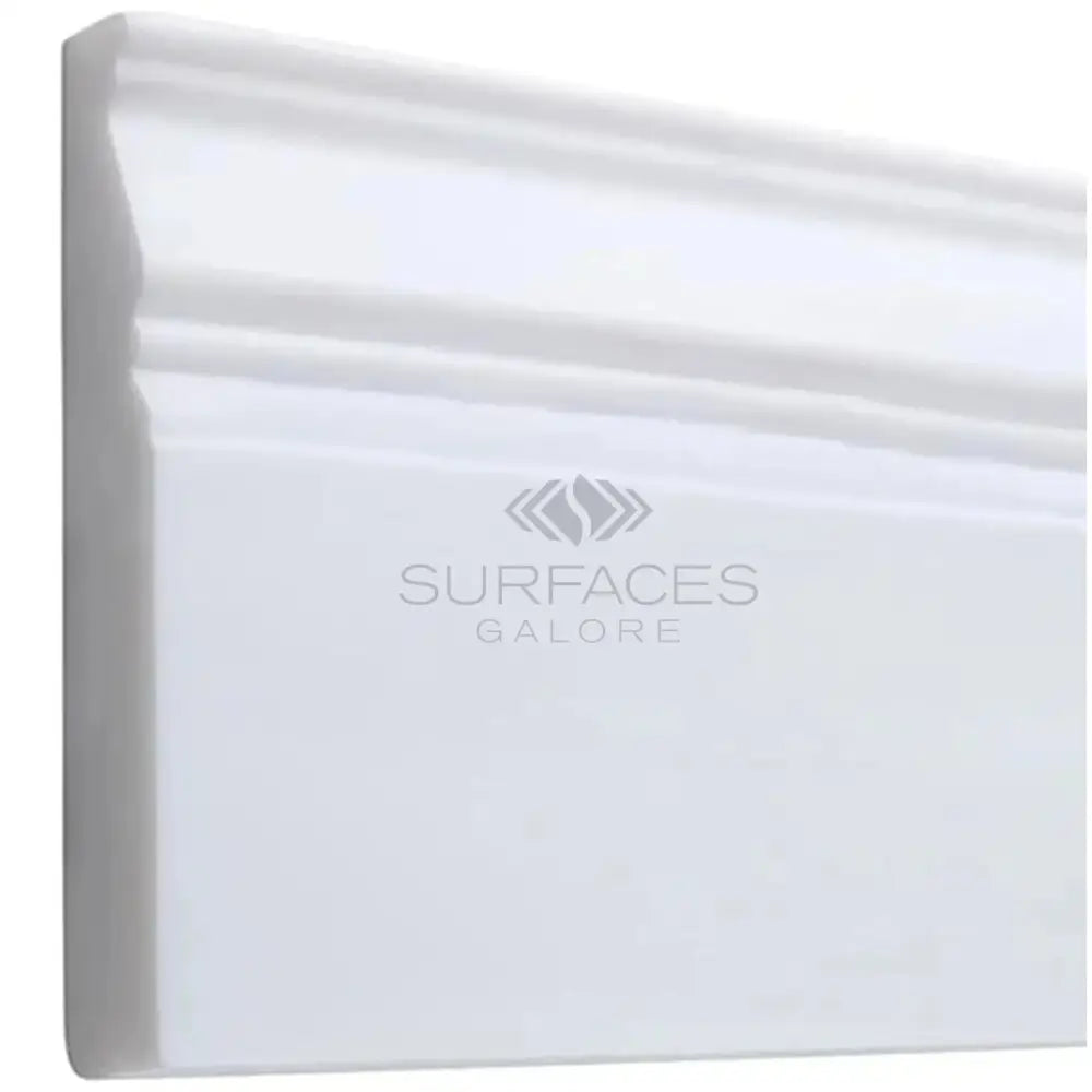 White decorative molding for Dolomite Prestige White Dolomite baseboard trim