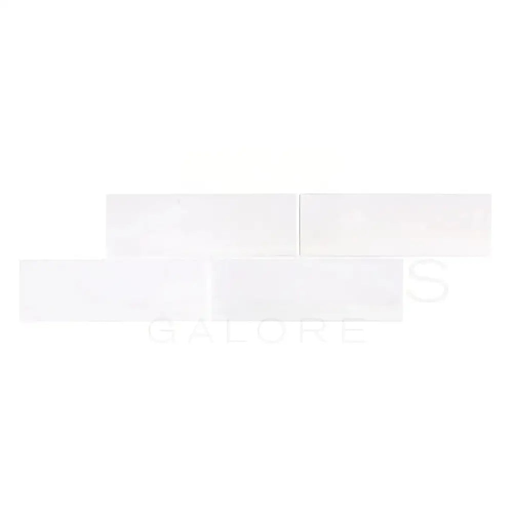 White rectangular tiles from Dolomite Prestige 4X12 Marble collection