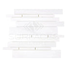 White mosaic tile sheet from Dolomite Prestige Manhattan with polished or honed finish