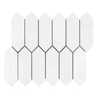 White picket tile mosaic from Dolomite Prestige Marble collection, polished or honed finish