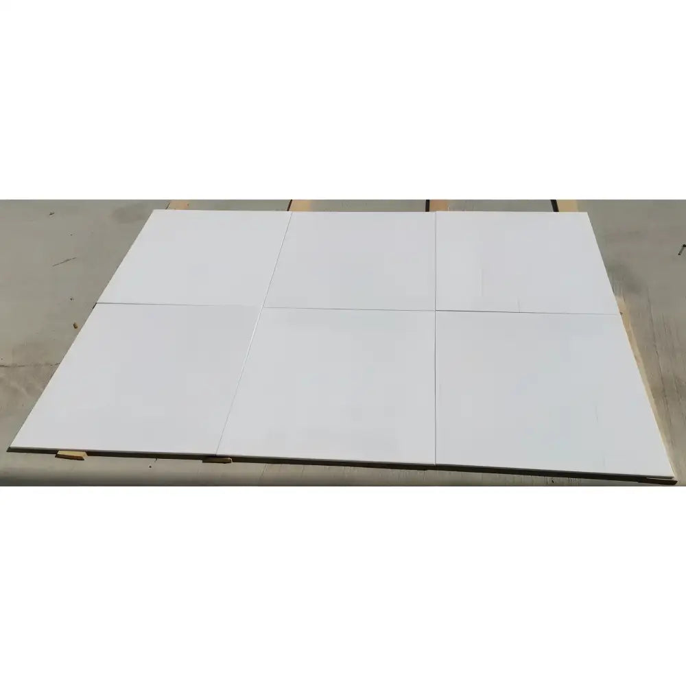 White square tiles from Dolomite Prestige Basketweave with Blue-Gray Mosaic Marble