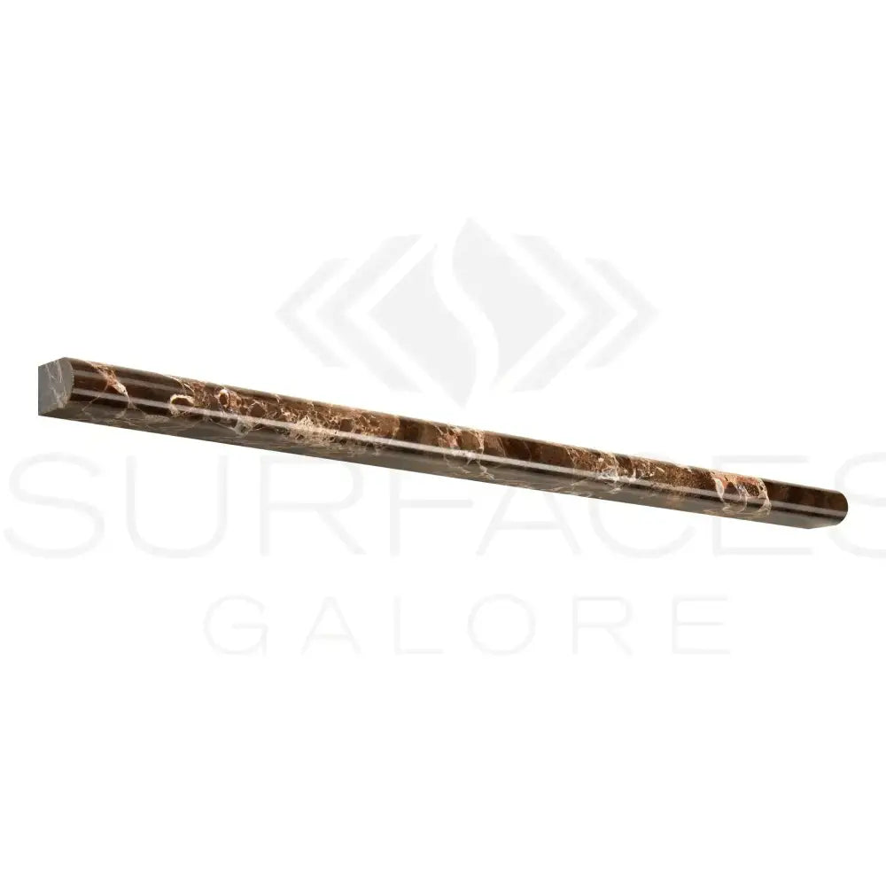 Emperador Dark Oro Marble 1/2X12 Pencil Liner Polished-American Stone