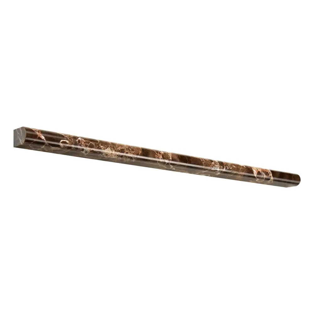 Emperador Dark Oro Marble 1X12 Quarter-Round Trim Liner Polished-American Stone