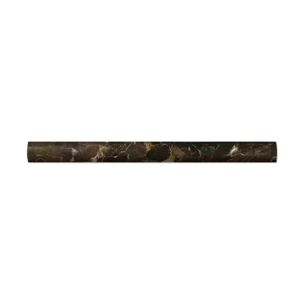 Emperador Dark Oro Marble 1X12 Quarter-Round Trim Liner Polished-American Stone