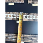 Emperador Dark Oro Marble 2x12 Mosaic Tile Border with Tape Measure for measurements