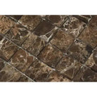 Brown Marble Mosaic Tiles in Emperador Dark Marble 2X2 Mosaic Tumbled design