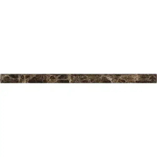 Brown marble border tile from Emperador Dark Marble 3/4X12 Bullnose Liner Polished