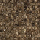 Brown marble mosaic tile featured in Emperador Dark Marble 3-D Small-Bread Mosaic Polished