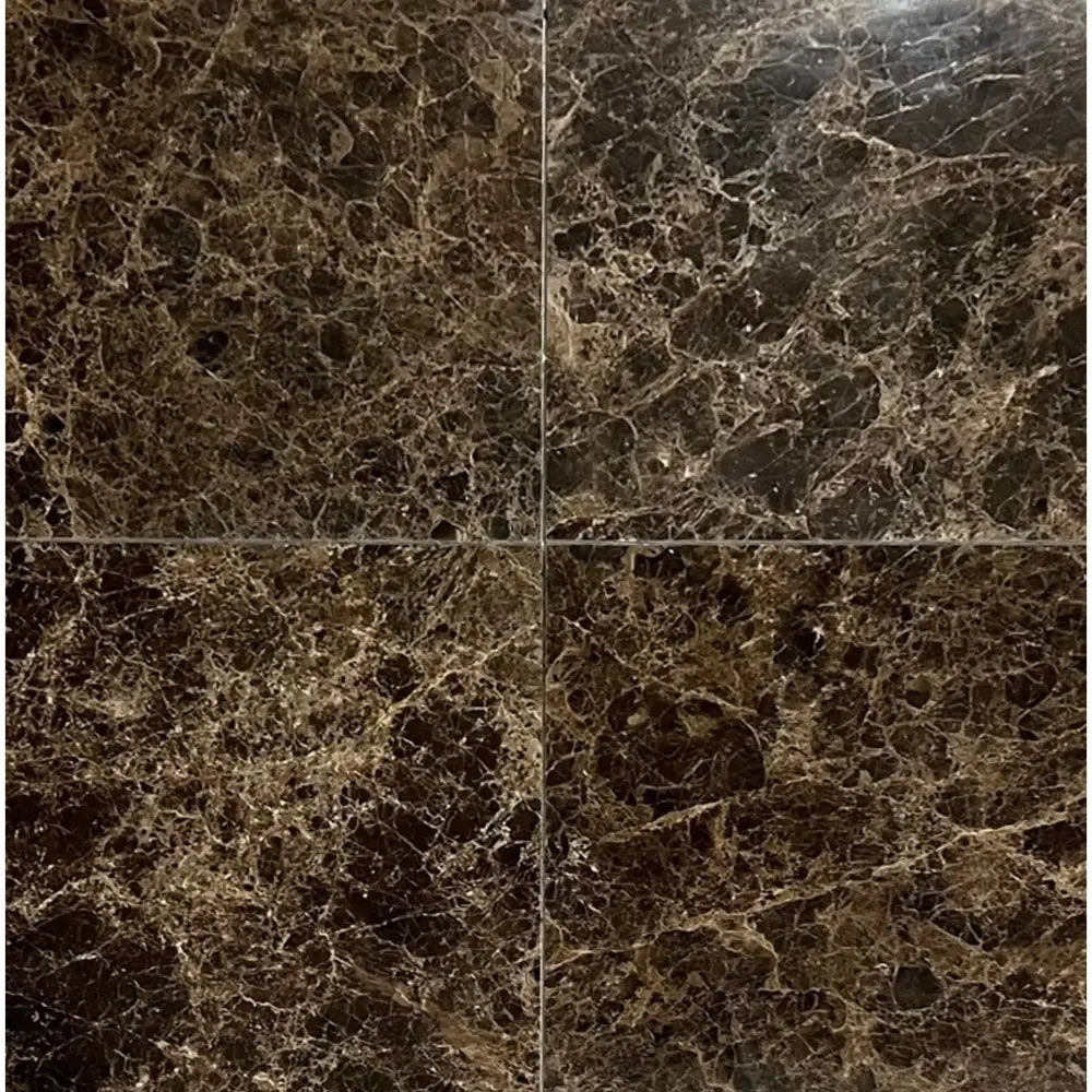 Emperador Dark Oro Marble 3 inch Lantern (Arabesque / Moroccan / Baroque) Mosaic Polished-American Stone
