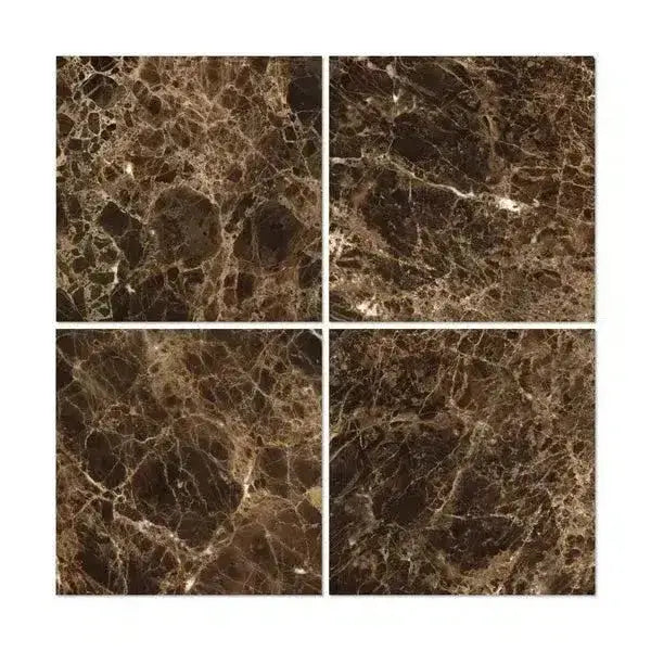 Emperador Dark Oro Marble 4X4 Polished-American Stone
