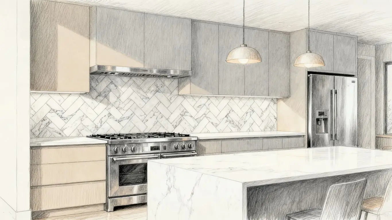 The kitchen backsplash design
