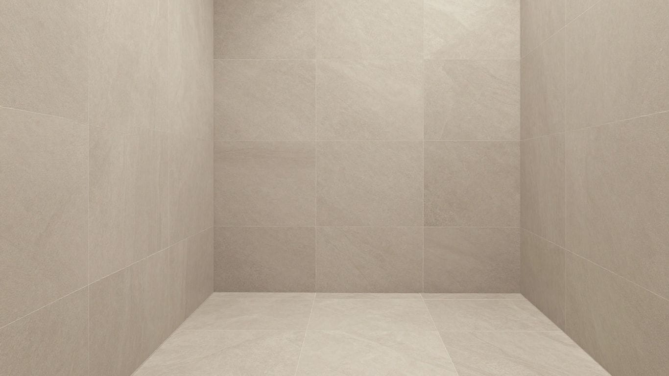 Baldosas apomazadas en un entorno de baño.