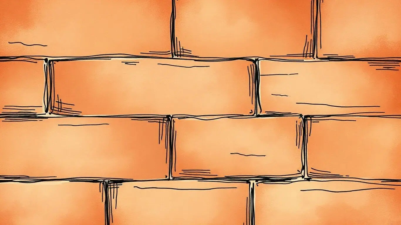 Baldosas de arcilla de terracota terrosa en un patrón rústico.